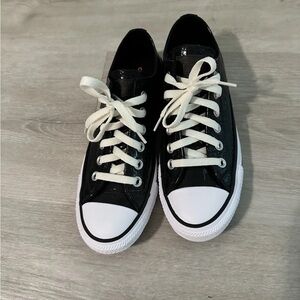 Converse Black Low-Top Sneakers. Worn once.
